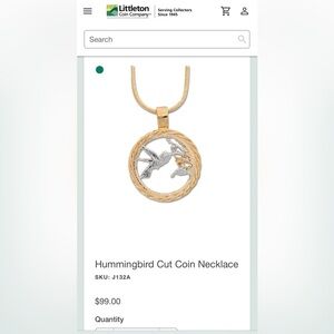 Littleton coin company necklace. New in box.